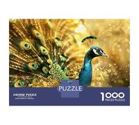 Puzzle Per Adolescenti 1000 Pezzi Peacock Feathers Wall Mural Puzzle Fai Da Te Giocattoli Staycation Passatempo Regali Unici Di Compleanno E Natale 70x50cm/1000pcs
