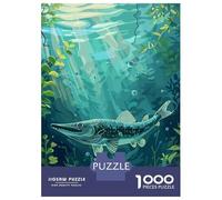 Puzzle Per Adolescenti 1000 Pezzi Pike Fish Underwater Puzzle Per Adulti Giocattolo Decorazione Da Parete Un'opera D'arte Regali Unici Per Compleanno E Altro 38x26cm/1000pcs