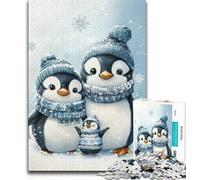 Puzzle per adolescenti 1000 pezzi Pinguini invernali, giocattoli, giochi educativi, antistress, collezione di artisti, belle arti (75x50cm)