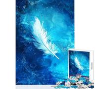 Puzzle per adolescenti 1000 pezzi Piuma nell'oceano Decorazione per la casa Giocattoli Regali di compleanno per gioco educativo Migliorare l'amore tra coppie (dimensioni 38x26cm)