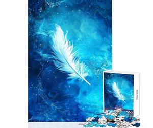 Puzzle per adolescenti 1000 pezzi Piuma nell'oceano Decorazione per la casa Giocattoli Regali di compleanno per gioco educativo Migliorare l'amore tra coppie (dimensioni 38x26cm)