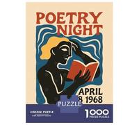 Puzzle Per Adolescenti 1000 Pezzi Poetry Night April 18 1968 Puzzle Per Adulti Gioco Rompicapo Corsa Di Velocità Delle Mani Attività Divertenti A Casa 70x50cm/1000pcs