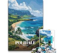 Puzzle per adolescenti 1000 pezzi Polihale, Hawaii Paesaggio panoramico Illustrazione Hand Speed Race Gioco impossibile per 14+ Puzzle Game offerto 50x75cm