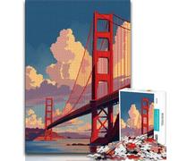 Puzzle per adolescenti 1000 pezzi Ponte di San Francisco, giochi educativi, decorazione per la casa, ideale come regalo per tutta la famiglia (38x26cm)