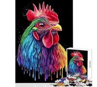 Puzzle per adolescenti 1000 pezzi Pop Art Rainbow Rhode Island Red Rooster Giocattolo Decorazione da parete Regali per donne e uomini Giochi rilassanti Decompressione intellettuale Dimensioni 50x75cm