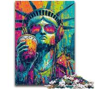 Puzzle per adolescenti 1000 pezzi Pop Art Statua della Libertà Antistress Sfida difficile Adatto per la decorazione della scrivania 50x75cm