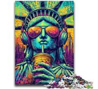 Puzzle per adolescenti 1000 pezzi Pop Art Statua della Libertà Antistress Sfida difficile Arredamento e regali unici per la casa 26x38cm