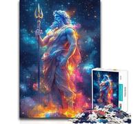 Puzzle per adolescenti 1000 pezzi Poseidone, dio del mare Hand Speed Race Gioco impossibile per 14+ Puzzle Game offerto 50x75cm