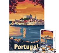 Puzzle per adolescenti 1000 pezzi Poster di viaggio in Portogallo Giocattolo educativo Idee regalo Gioco educativo Migliora l'amore tra coppie Dimensioni 38x26cm