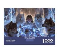 Puzzle Per Adolescenti 1000 Pezzi Powerful Fantasy Artwork Child with Wolves Puzzle Per Adulti Gioco Rompicapo Migliora La Memoria Aiuta Ad Allenare Il Cervello 52x38cm/1000pcs