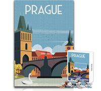 Puzzle per adolescenti 1000 pezzi Praga Repubblica Ceca Gioco educativo per famiglie per divertimento in famiglia Giocattolo educativo Dimensioni 38x52cm