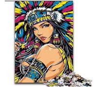 Puzzle per adolescenti 1000 pezzi Principessa indiana, gioco di giocattoli Ogni pezzo è unico - Gioco divertente e stimolante per tutta la famiglia per bambini dai 14 anni dimensioni 50x75cm