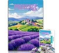 Puzzle per adolescenti 1000 pezzi Provenza Francia Lavanda, giochi educativi, decorazione per la casa, ideale come regalo per tutta la famiglia (38x26cm)
