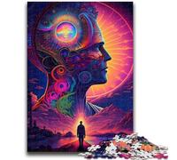 Puzzle per adolescenti 1000 pezzi psichedelici aiutano il cervello ad allenarsi giocattoli avvincenti per coltivare la pazienza adatti alle coppie 26x38cm