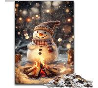 Puzzle per adolescenti 1000 pezzi Pupazzo di neve, per età 14 anni e oltre Decorazione per la casa come regalo per tutta la famiglia e gli amici (dimensioni 50x75cm)