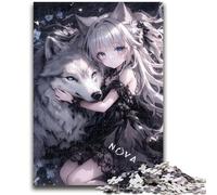 Puzzle per adolescenti 1000 pezzi, puzzle da 1000 pezzi con ragazza demone anime, antistress, per ammazzare il tempo, lista dei desideri con Babbo Natale (50x75cm)