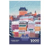Puzzle Per Adolescenti 1000 Pezzi Quebec City Winter Puzzle Per Adolescenti Giocattoli Antistress Vacanza A Casa Ammazza Il Tempo Aiuta Ad Allenare Il Cervello 38x26cm/1000pcs
