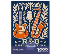 Puzzle Per Adolescenti 1000 Pezzi R&B Music Festival Poster Puzzle Per Adulti Gioco Rompicapo Assemblaggio Di Modelli Regali Unici Per Compleanno E Natale 52x38cm/1000pcs