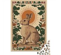 Puzzle Per Adolescenti 1000 Pezzi Rabbit Wall Art Print Puzzle Per Adulti Gioco Per Famiglie Vacanza A Casa Ammazzare Il Tempo Offerta Come Regalo Per Tutta La Famiglia 52x38cm/1000pcs