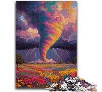 Puzzle per adolescenti 1000 pezzi Rainbow Tornado Relax Games Gioco educativo per compleanno, Natale e dai 14 anni in su 26x38cm