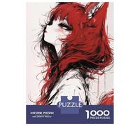 Puzzle Per Adolescenti 1000 Pezzi Red Fox Girl Anime Illustration Puzzle Fai Da Te Giocattoli Staycation Passatempo Regali Unici Di Compleanno E Natale 70x50cm/1000pcs