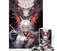 Puzzle per adolescenti 1000 pezzi Regina dei draghi Giocattolo Decorazione da parete Regalo Compleanno Giochi educativi Allena il tuo cervello e le tue mani Dimensioni 38x52cm