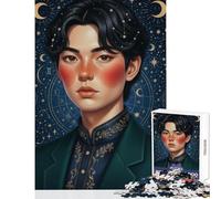 Puzzle per adolescenti 1000 pezzi Ritratto celeste di un giovane uomo Decorazione per la casa Giocattoli Regalo di compleanno Gioco per famiglie Adatto per la decorazione del desktop 38x52cm