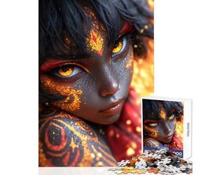 Puzzle per adolescenti 1000 pezzi Ritratto dello spirito del fuoco Giocattolo Decorazione da parete Ottimo regalo per giochi Giochi rilassanti Collezione di artisti Belle arti Dimensioni 38x52cm
