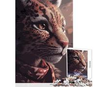 Puzzle per adolescenti 1000 pezzi Ritratto di ocelot Giocattolo educativo Ottimo regalo per giochi Giochi per famiglie Allena il tuo cervello e le tue mani Dimensioni 38x26cm