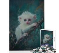 Puzzle per adolescenti 1000 pezzi Ritratto di scimmia bianca Giocattoli antistress Ottimi regali e giocattoli Gioco pratico Adatto per la decorazione della scrivania Dimensioni 38x26cm