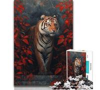 Puzzle per adolescenti 1000 pezzi Ritratto di tigre Puzzle per adolescenti gioco educativo per famiglie Adatto per la decorazione della scrivania 26x38cm