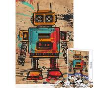 Puzzle per adolescenti 1000 pezzi Robot retrò Piccolo dolce giocattolo Decorazione da parete Regali di Babbo Natale segreto Gioco impossibile Migliora l'amore tra coppie Dimensioni 38x52cm
