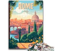 Puzzle per adolescenti 1000 pezzi Roma Italia 1000 pezzi per adolescenti, con poster abbinato e foglio di quiz per età dai 14 anni in su (50x75cm)