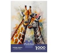 Puzzle Per Adolescenti 1000 Pezzi Romantic Giraffe Puzzle Per Adulti Gioco Rompicapo Decorazione Da Parete Regalo Antistress 70x50cm/1000pcs