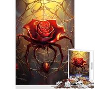 Puzzle per adolescenti 1000 pezzi Rosa Ragno Giocattolo Decorazione da parete Opera d'arte Regalo Gioco per famiglie Interazione genitore-figlio Dimensioni 38x52cm