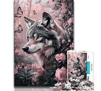 Puzzle per adolescenti 1000 pezzi Rose Wolf, puzzle per adolescenti, giochi educativi, decorazione per la casa, regalo di compleanno, regali, arte murale (dimensioni 38x26cm)