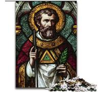 Puzzle per adolescenti 1000 pezzi Saint A Stained Glass, gioco di giocattoli, ogni pezzo è unico - gioco divertente e stimolante per tutta la famiglia, adatto a bambini dai 14 anni dimensioni 50x75cm
