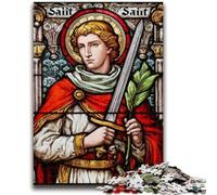 Puzzle per adolescenti 1000 pezzi Saint A Stained Glass Gioco impegnativo e gioco per famiglie Decorazione murale Regali unici per compleanno e Natale 50x75cm