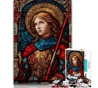 Puzzle per adolescenti 1000 pezzi Saint A Stained Glass Jigsaw per adolescenti impegnativo affare difficile come regalo per tutta la famiglia 38x26cm