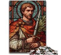 Puzzle per adolescenti 1000 pezzi Saint A Stained Glass Relax Games Gioco educativo per compleanno, Natale e dai 14 anni in su 26x38cm