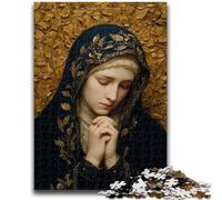 Puzzle per adolescenti 1000 pezzi Saint A Stained Glass Rompicapo Gioco Decorazione murale Regali unici per compleanno e Natale 38x26cm