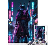 Puzzle per adolescenti 1000 pezzi Samurai Cyberpunk Giocattolo educativo giapponese Ottimo regalo per giochi Giochi per famiglie Allena il tuo cervello e le tue mani Dimensioni 50x75cm