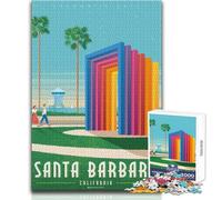 Puzzle per adolescenti 1000 pezzi Santa Barbara California Rompicapo Giochi per famiglie Sfida difficile Giocattolo educativo Dimensioni 38x52cm