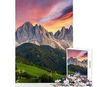 Puzzle per adolescenti 1000 pezzi Santa Maddalena Montagna Giocattoli antistress Ottimi regali e giocattoli Gioco per famiglie Allena il cervello e le mani Dimensioni 38x52cm