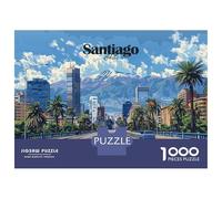 Puzzle Per Adolescenti 1000 Pezzi Santiago, Chile Cityscape Puzzle Per Adolescenti Giocattoli Antistress Vacanza A Casa Ammazza Il Tempo Aiuta Ad Allenare Il Cervello 52x38cm/1000pcs