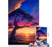 Puzzle per adolescenti 1000 pezzi Savannah Tree fai da te giocattoli ottimo regalo per giochi rompicapo gioco divertente attività a casa dimensioni 38x52cm