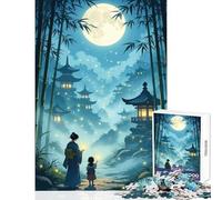 Puzzle per adolescenti 1000 pezzi scena notturna giapponese madre bambino giocattolo decorazione da parete idee regalo gioco rompicapo migliora l'amore tra coppie dimensioni 50x75cm