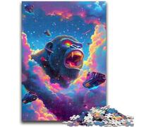 Puzzle per adolescenti 1000 pezzi Scimmia nuvola difficile da completare ma divertente e umoristico regalo di compleanno, regali, arte murale 38x26cm