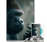 Puzzle per adolescenti 1000 pezzi Scimpanzé e farfalle Puzzle per adolescenti, ideali come regali per tutta la famiglia Adatto per bambini dai 14 anni in su (dimensioni 75x50cm)