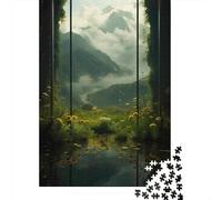 Puzzle Per Adolescenti 1000 Pezzi Serene Mountain Reflections Puzzle Per Adulti Gioco Rompicapo Corsa Di Velocità Delle Mani Attività Divertenti A Casa 38x26cm/1000pcs